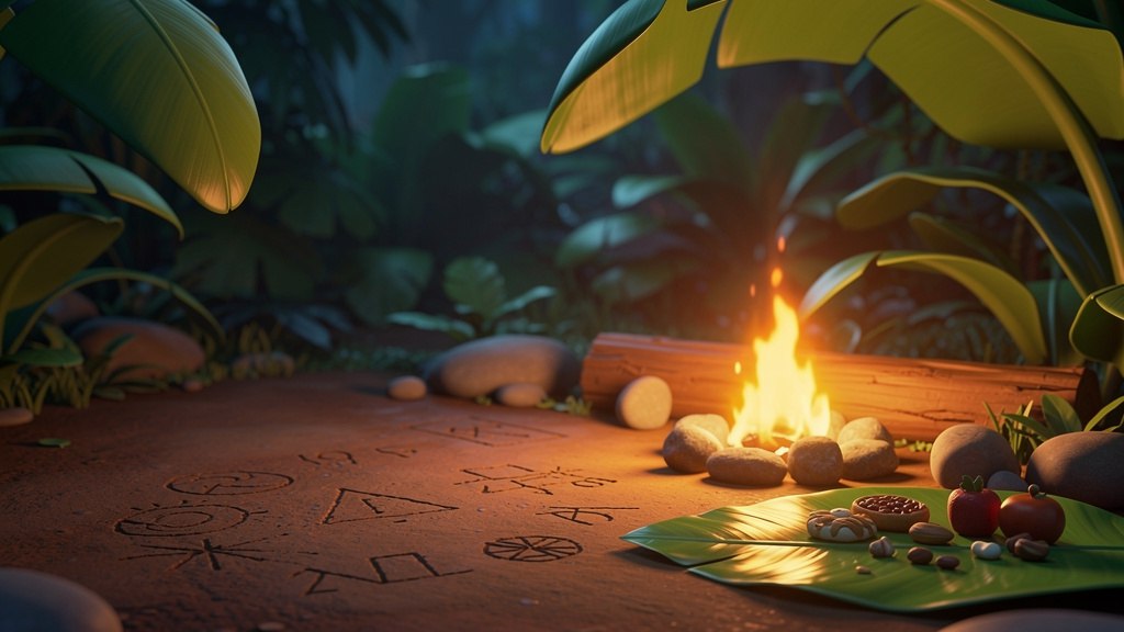 The Giggling Jungle — a scene from Olivia and the Laughing Leaves