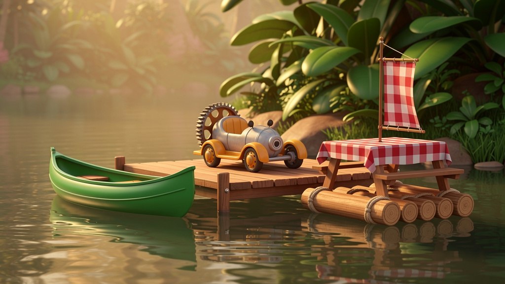 The Giggling Jungle — a scene from Olivia and the Laughing Leaves