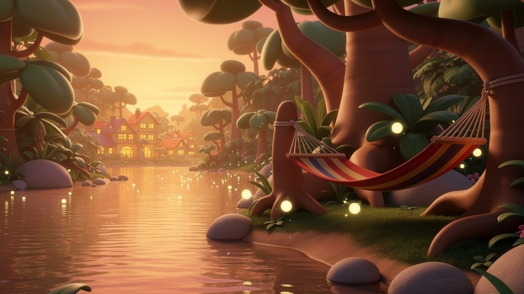 The Giggling Jungle — a scene from Olivia and the Laughing Leaves