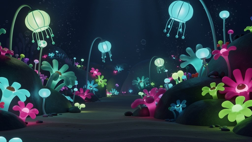The Whispering Sea — a scene from Liam and the Bashful Bubbles