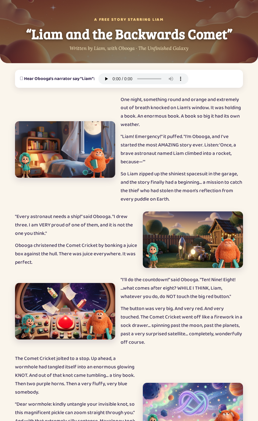 A sample story page